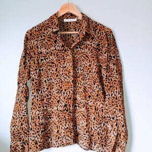 Vintage Discontinued CHAUS Cheetah Print Blouse